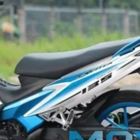 Tem Exciter 135 Trắng Xanh Da Trời - Ms Q-11130  - Decal In Chất Lượng