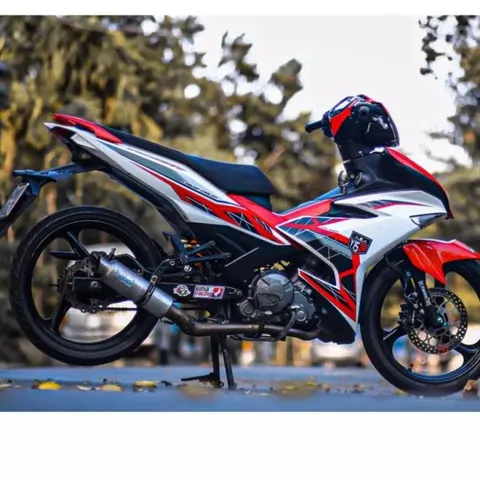 Tem Rời Ex 150 Y15ZR 2021 Xám Đỏ  - Decal In Chất Lượng