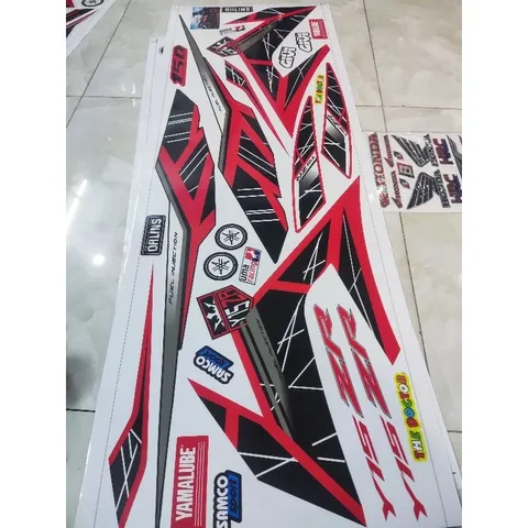 Tem Rời Ex 150 Y15ZR 2021 Xám Đỏ  - Decal In Chất Lượng