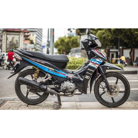 Tem Wave Blade 110 Logo Hp4 Dán Xe Đen  - Decal In Chất Lượng