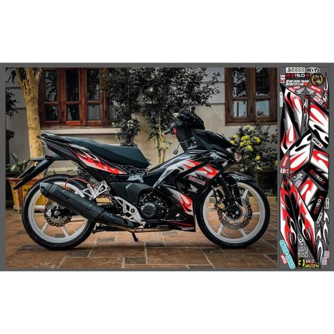 TEM LỬA RS150R WINNER X V3 MÀU ĐEN - Decal Cao Cấp Nhất