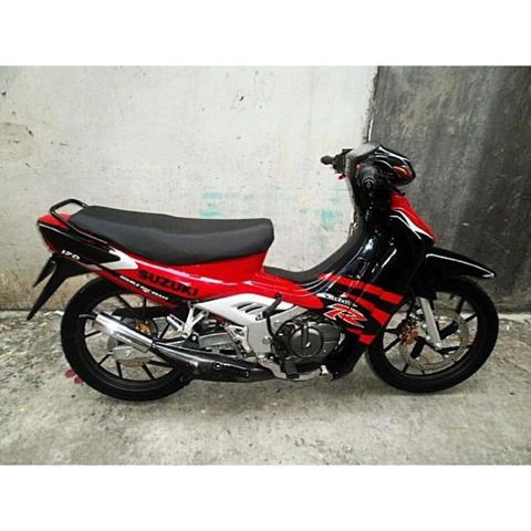 Tem Rời Suzuki Xipo Satria 2000 Dán Xe Đỏ Đen  - Decal In Chất Lượng