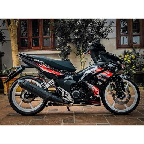 TEM LỬA RS150R WINNER X V3 MÀU ĐEN - Decal Cao Cấp Nhất