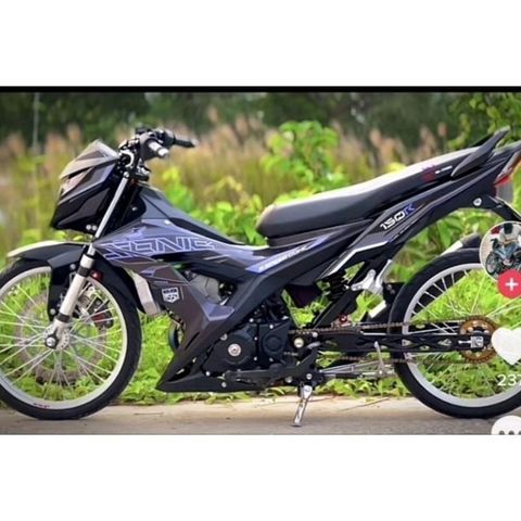tem rời sonic mẫu 150R mới full xám đen phối tím nhạt