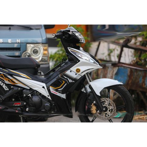 Tem rời Exciter 2010 trắng đen sọc vàng, in sắc nét, 3 lớp không phai màu CM00083 1 2