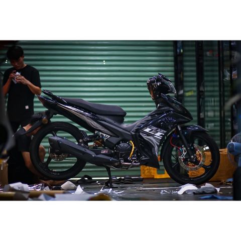 tem rời exciter 135 lc trắng đen kiểng đẹp  2023 , tem 3 lớp bền màu - Decal Cao Cấp Nhất