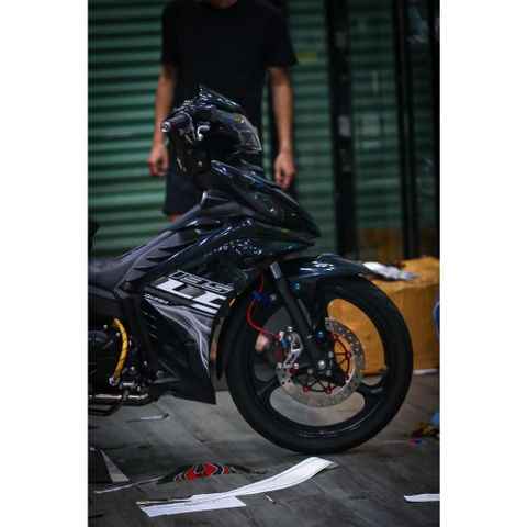 tem rời exciter 135 lc trắng đen kiểng đẹp  2023 , tem 3 lớp bền màu - Decal Cao Cấp Nhất