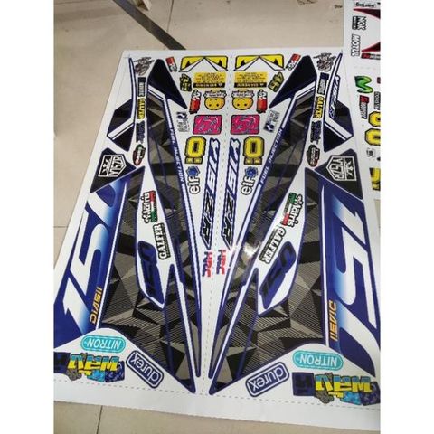 Tem Chế Rời Exciter 150 Y15ZR Xanh Gp  - Decal In Chất Lượng