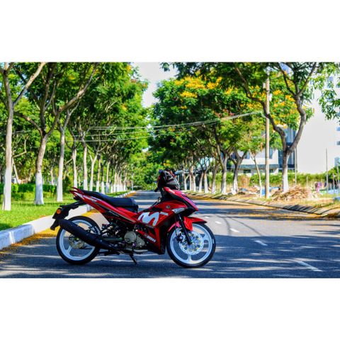 Tem Rời Dán Xe Exciter 150 Mẫu Movistar Trắng Đỏ Đen Cực Hot, Hàng 3 Lớp Chất Lượng Cao Quyen Decal
