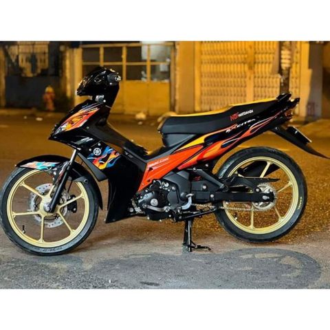 Tem Rời Ex Nhỏ 2010 - Tem Lửa Dán Xe Đen  - Decal In Chất Lượng