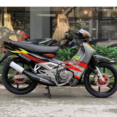 Tem Satria 2000 Đen Xám Xi Măng  - Decal In Chất Lượng