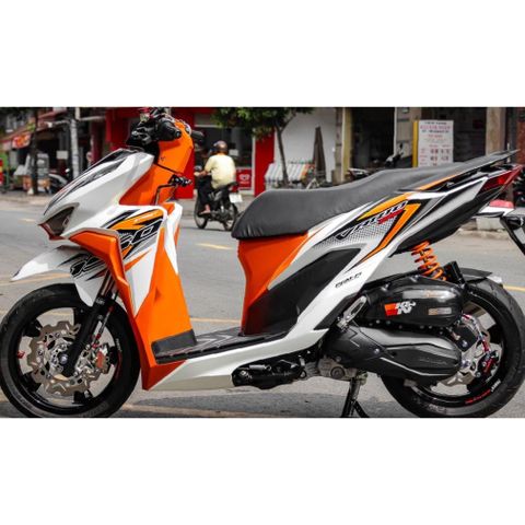 Tem Rời Vario 125 - Vario 150 Dán Xe Trắng Phối Đen Cam Xanh  - Decal In Chất Lượng