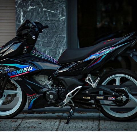 [FreeShip] TEM RỜI mẫu RSX150 màu titan cho Winner X đen - tem cao cấp không bay màu Quyen Decal