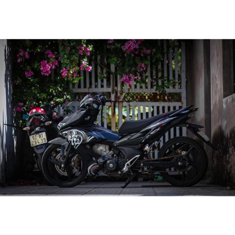 tem rời exciter 150 đen trắng mẫu ( Mới ) rs150r , tem 3 lớp bền màu - Decal Cao Cấp Nhất