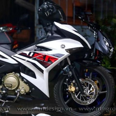 Tem Rời Yamaha Exciter 150 2021 Trắng Đỏ  - Decal In Chất Lượng