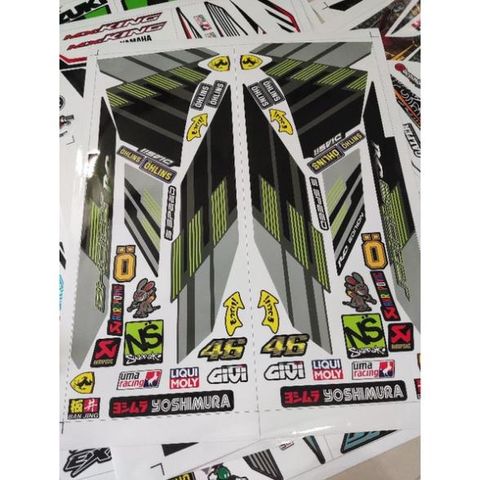 Tem Rời Ex 135 RC Zin 2014 Xám  - Decal In Chất Lượng