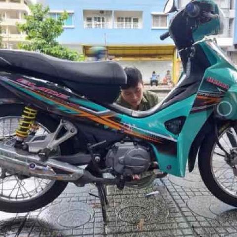 Tem Wave Blade 110 Xanh Ngọc - Tem Chuẩn 3 Lớp Cao Cấp  - Decal In Chất Lượng