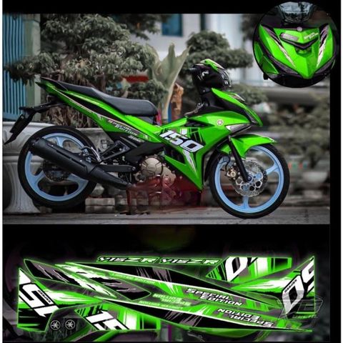 tem rời exciter 150 Malay phối đủ màu xe