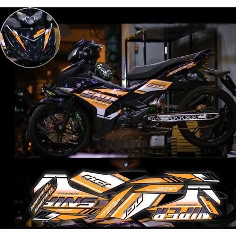 Tem rời exciter 150 Sniper xe đen phối đủ màu