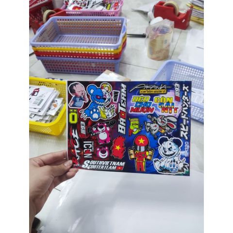 Tem logo Báo tem trang trí xe máy dán mọi nơi