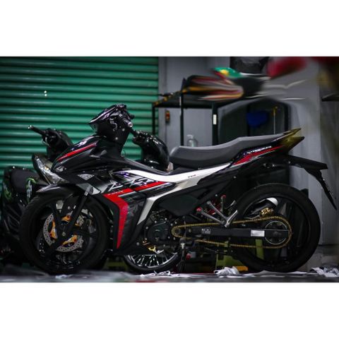 Tem rời Exciter 155 mẫu Y16ZR phối đen đỏ bạc, in sắc nét, 3 lớp không phai màu CM00029 1 2