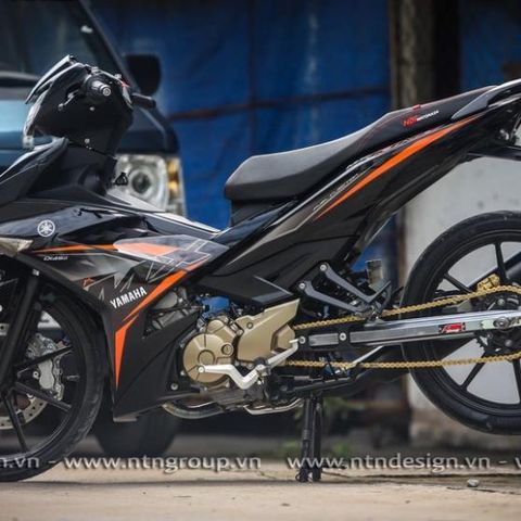 Tem Rời Yamaha Exciter 150 MxKing Đen Cam  - Decal In Chất Lượng