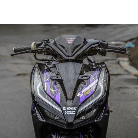 Tem Rời Dán Xe Vario 150 Mẫu Lửa Tím Đen Bạc Cực Chất, Hàng 3 Lớp Chất Lượng Cao Quyen Decal