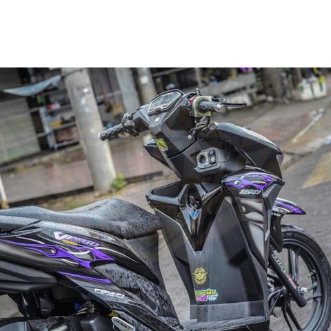 Tem Rời Dán Xe Vario 150 Mẫu Lửa Tím Đen Bạc Cực Chất, Hàng 3 Lớp Chất Lượng Cao Quyen Decal