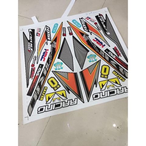 Tem Rời Vario 125 - Vario 150 Cam Đen  - Decal In Chất Lượng
