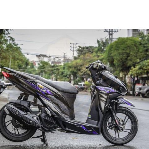 Tem Rời Dán Xe Vario 150 Mẫu Lửa Tím Đen Bạc Cực Chất, Hàng 3 Lớp Chất Lượng Cao Quyen Decal