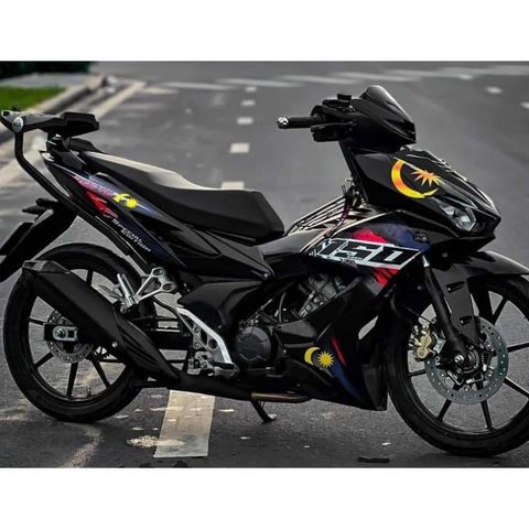 Tem Rời Winner X In Cờ Malaysia Đen  - Decal In Chất Lượng