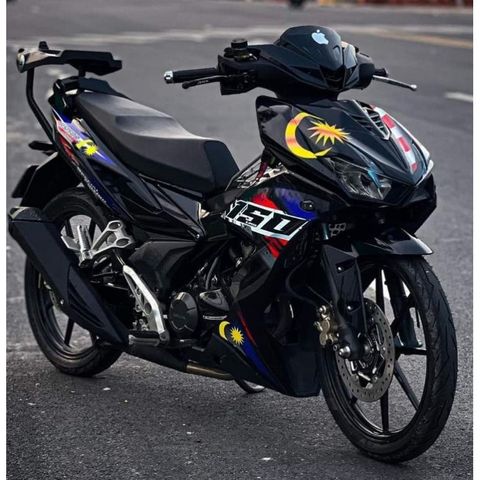 Tem Rời Winner X In Cờ Malaysia Đen  - Decal In Chất Lượng