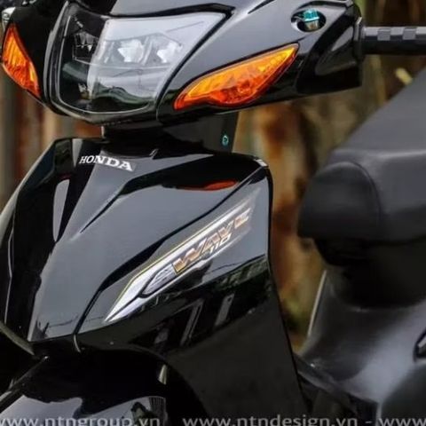 Tem Rời Honda Wave Anpha 110 Dán Xe Đen  - Decal In Chất Lượng