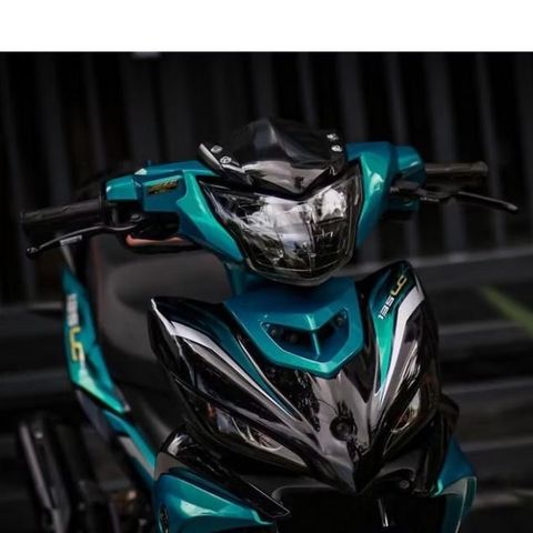 [Siêu Sale] Tem rời LC 135 xanh ngọc cho Exciter đen - tem cao cấp không bay màu Quyen Decal