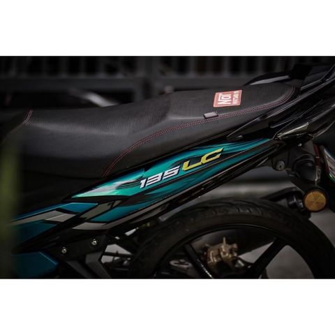 [Siêu Sale] Tem rời LC 135 xanh ngọc cho Exciter đen - tem cao cấp không bay màu Quyen Decal