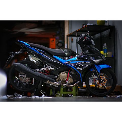Tem rời Exciter 150 mẫu MX King 2019 phối đen xanh dương, in sắc nét, 3 lớp không phai màu CM00013 1 2