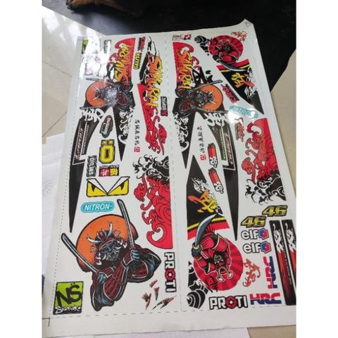 Tem Rời Honda Vario 150 Đời Mới - Mẫu Samurai Dán Xe Trắng  - Decal In Chất Lượng