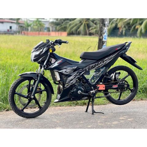 tem rời satria lửa trắng đen mẫu ( HÓT ) 2023 , tem 3 lớp bền màu - Decal Cao Cấp Nhất
