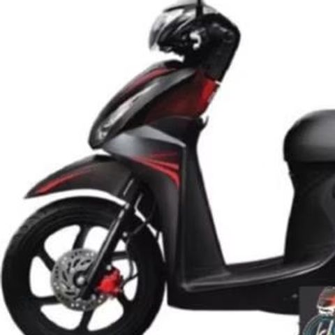 Tem Rời Honda Vision Dán Xe Đen Nham - Phối Chỉ Đỏ  - Decal In Chất Lượng