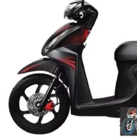 Tem Rời Honda Vision Dán Xe Đen Nham - Phối Chỉ Đỏ  - Decal In Chất Lượng