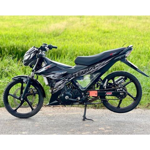 tem rời satria lửa trắng đen mẫu ( HÓT ) 2023 , tem 3 lớp bền màu - Decal Cao Cấp Nhất