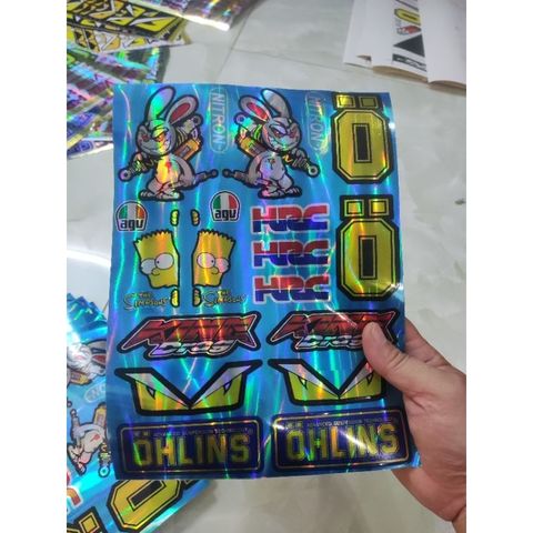 Tem logo Crom 7 màu Ohlins