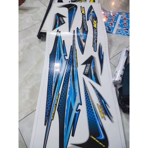 [Giá hủy diệt] Tem rời Exciter 135 mẫu Jupiter MX bạc xanh đen siêu ngầu- tem cao cấp không bay màu Cao Cấp