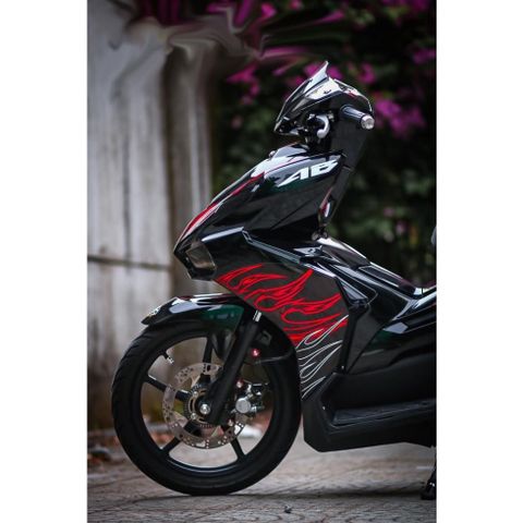 Tem rời Air Blade 2022 mẫu lửa đỏ đen, in sắc nét, 3 lớp không phai màu CM00133 1 2