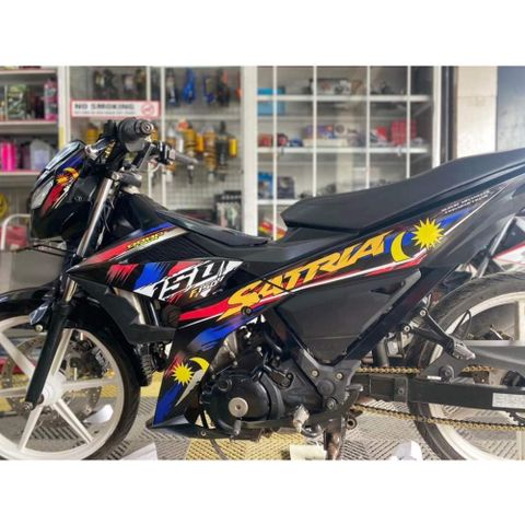 Tem Rời Suzuki Raider Satria Cờ Malay  - Decal In Chất Lượng