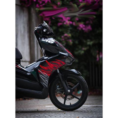 Tem rời Air Blade 2022 mẫu lửa đỏ đen, in sắc nét, 3 lớp không phai màu CM00133 1 2
