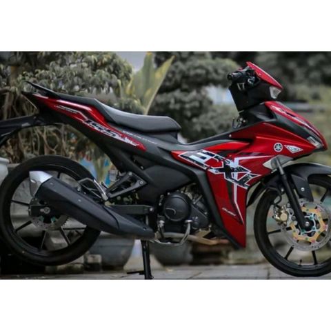 Tem Rời Yamaha Exciter 155 Logo Exi Dán Xe Đỏ  - Decal In Chất Lượng