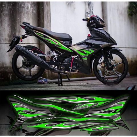 Tem exciter lửa xe đen phối đủ màu