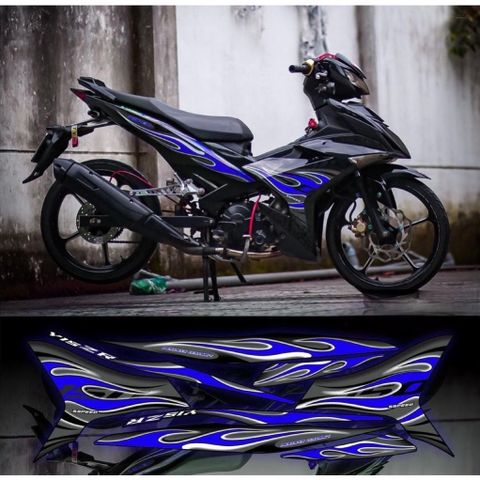 Tem exciter lửa xe đen phối đủ màu
