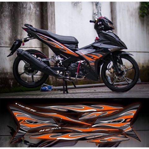 Tem exciter lửa xe đen phối đủ màu